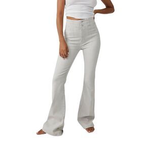 Free People Women’s Grey We the Free Jayde High Waist Flare Pants Size 32